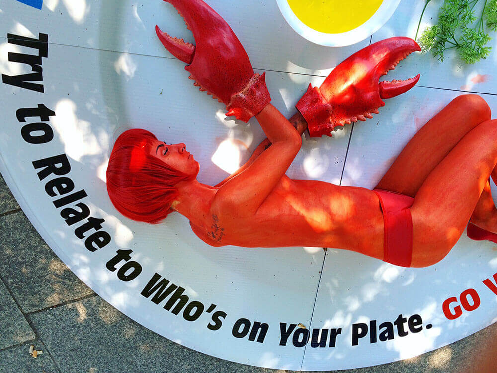 PETA Demonstration at Lobster Festival