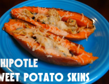 Pieles de chipotle y batata