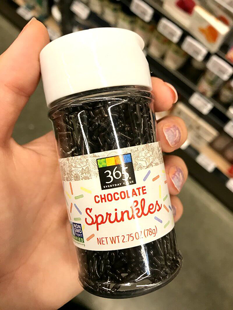 Vegan Chocolate Sprinkles at Whole Foods