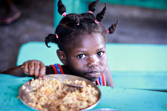 Hungry child in Haiti- FMSC