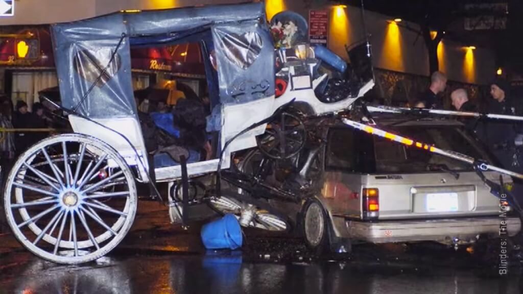 Horse drwan carriage Car Crash