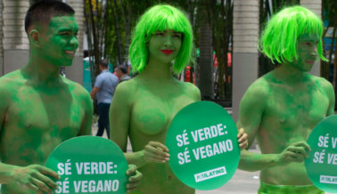 Demo en Medellín: Pedimos a las Personas en Colombia que Se Hagan Verdes y Veganas