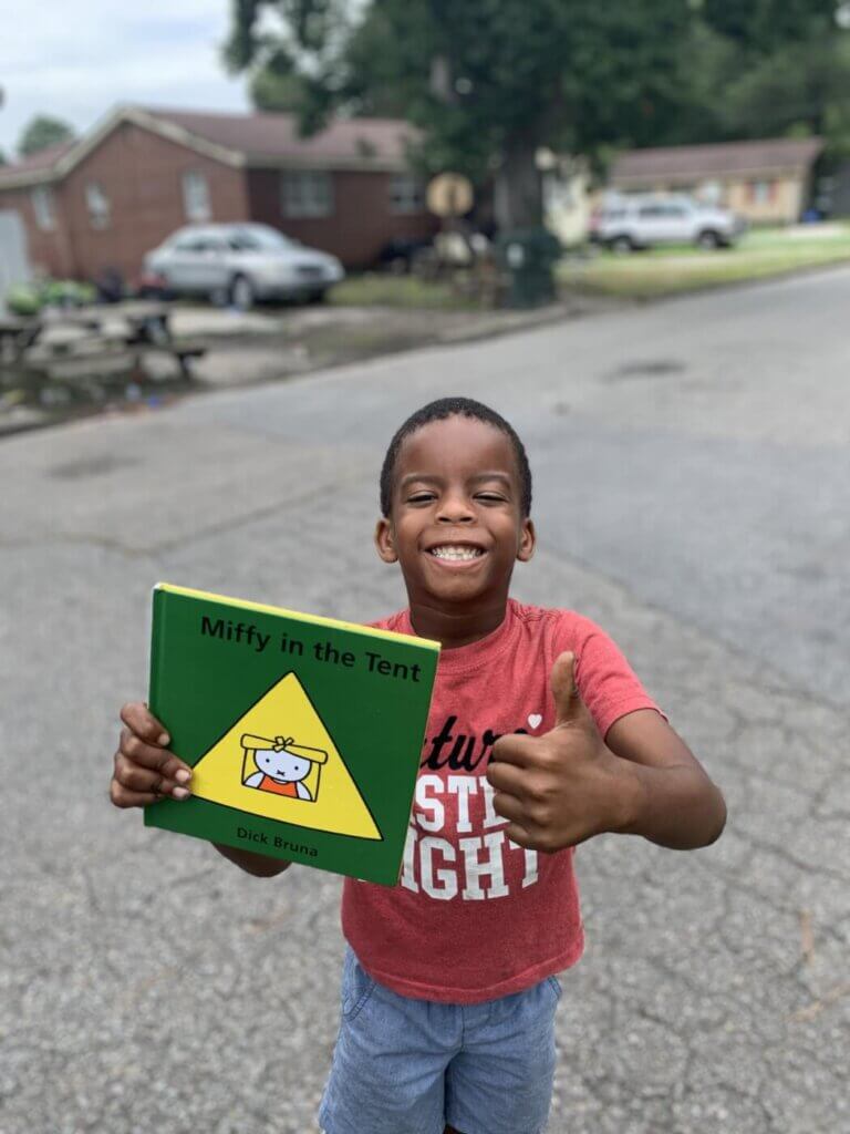 Child with book