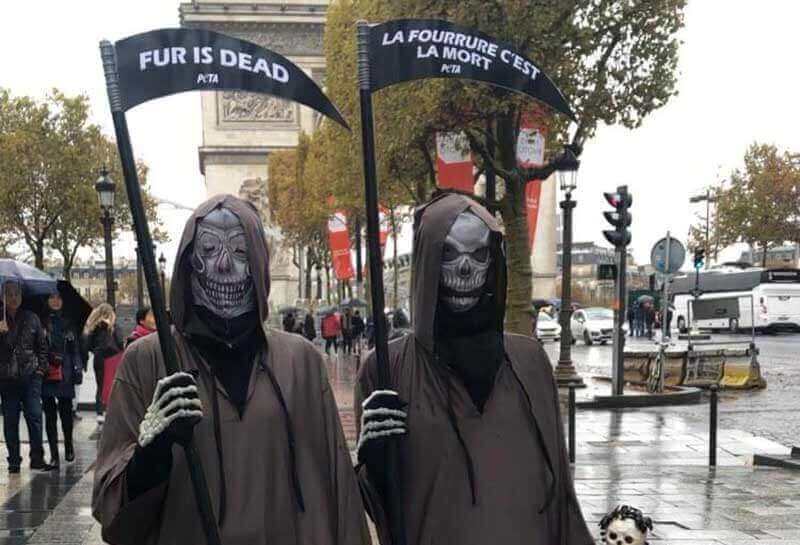PETA France protest 