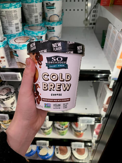 So Delicious Vegan Cold Brew Ice Cream at Whole Foods
