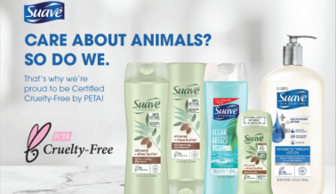 PETA le da la Bienvenida a Suave a su Lista Libre de Crueldad ‘Beauty Without Bunnies’