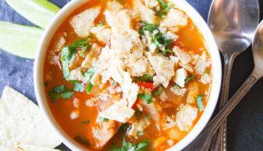 Sopa de tortilla con “pollo”