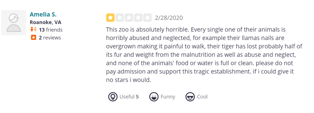 Waccatee zoo bad review