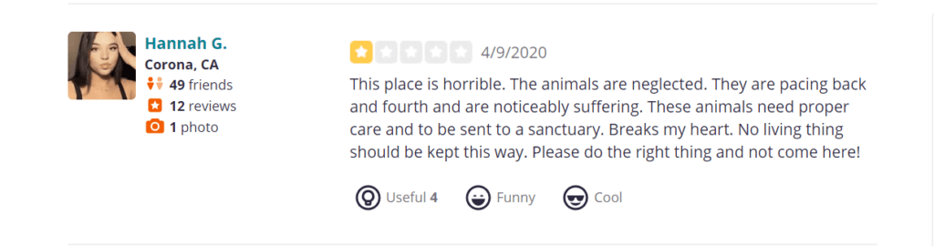 one star review of Waccatee zoo