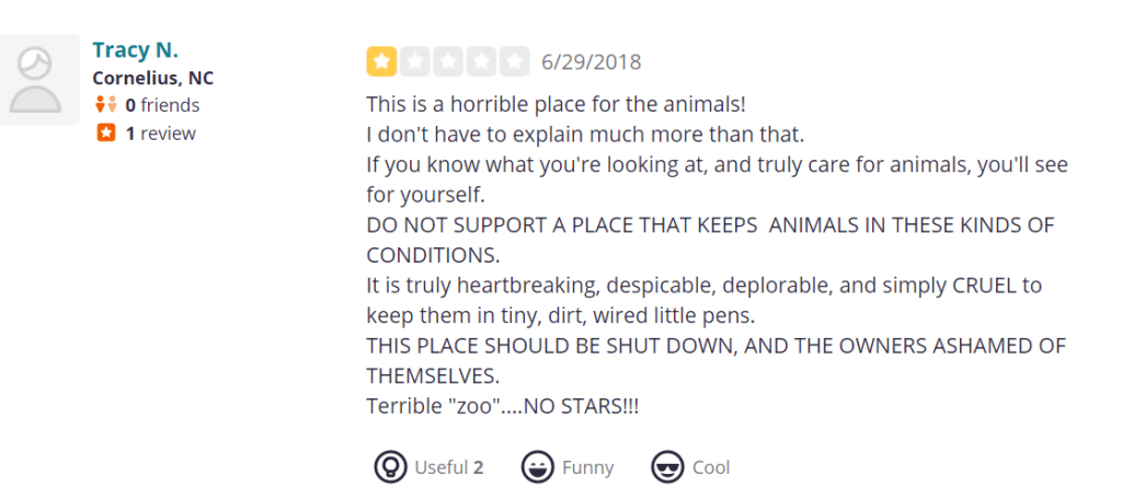 Zootastic Park bad review