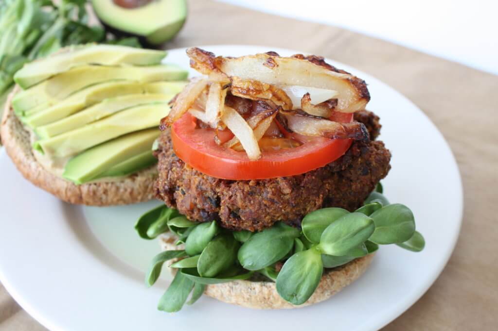 baked black bean burger