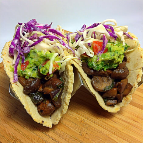 mushroom tacos vegicano